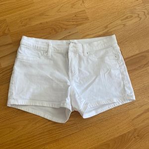 White Jean Shorts Size 28